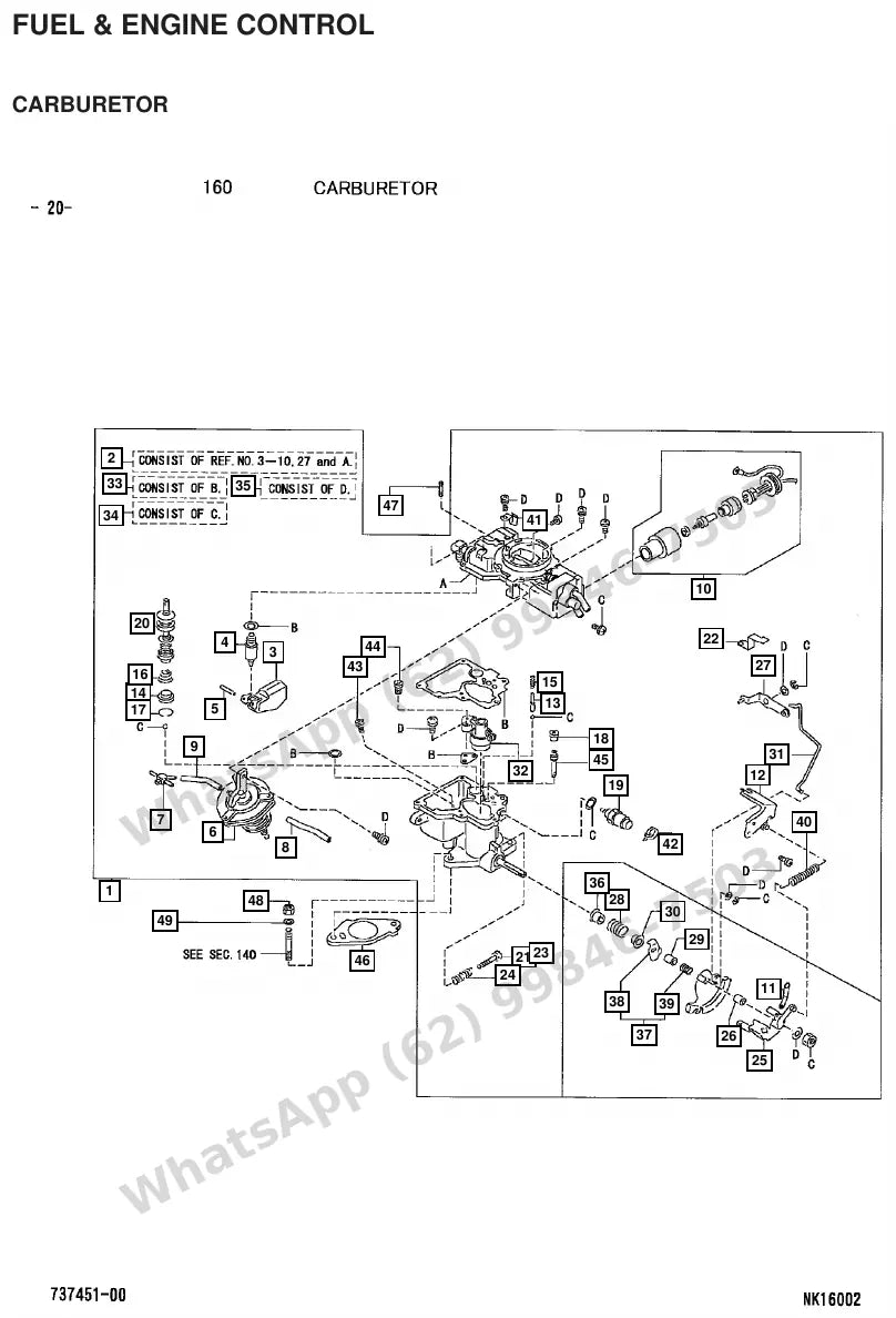 Vista explodida de peças do Catálogo Caterpillar GP25ZN – exemplo 4