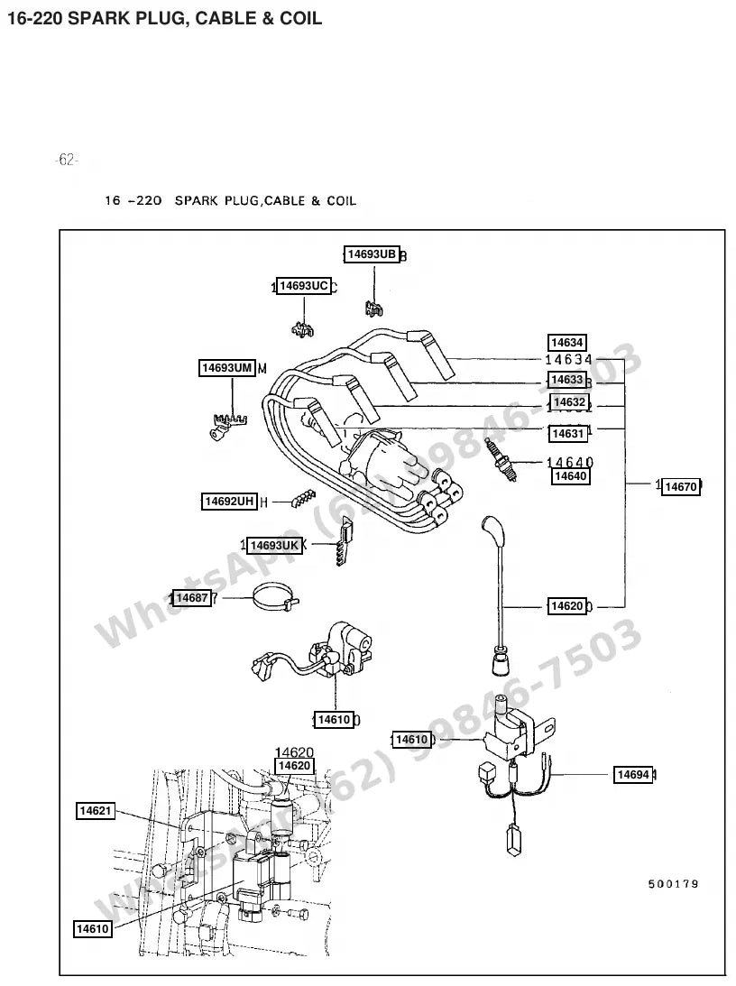 Vista explodida de peças do Catálogo Caterpillar GP30K FC – exemplo 2
