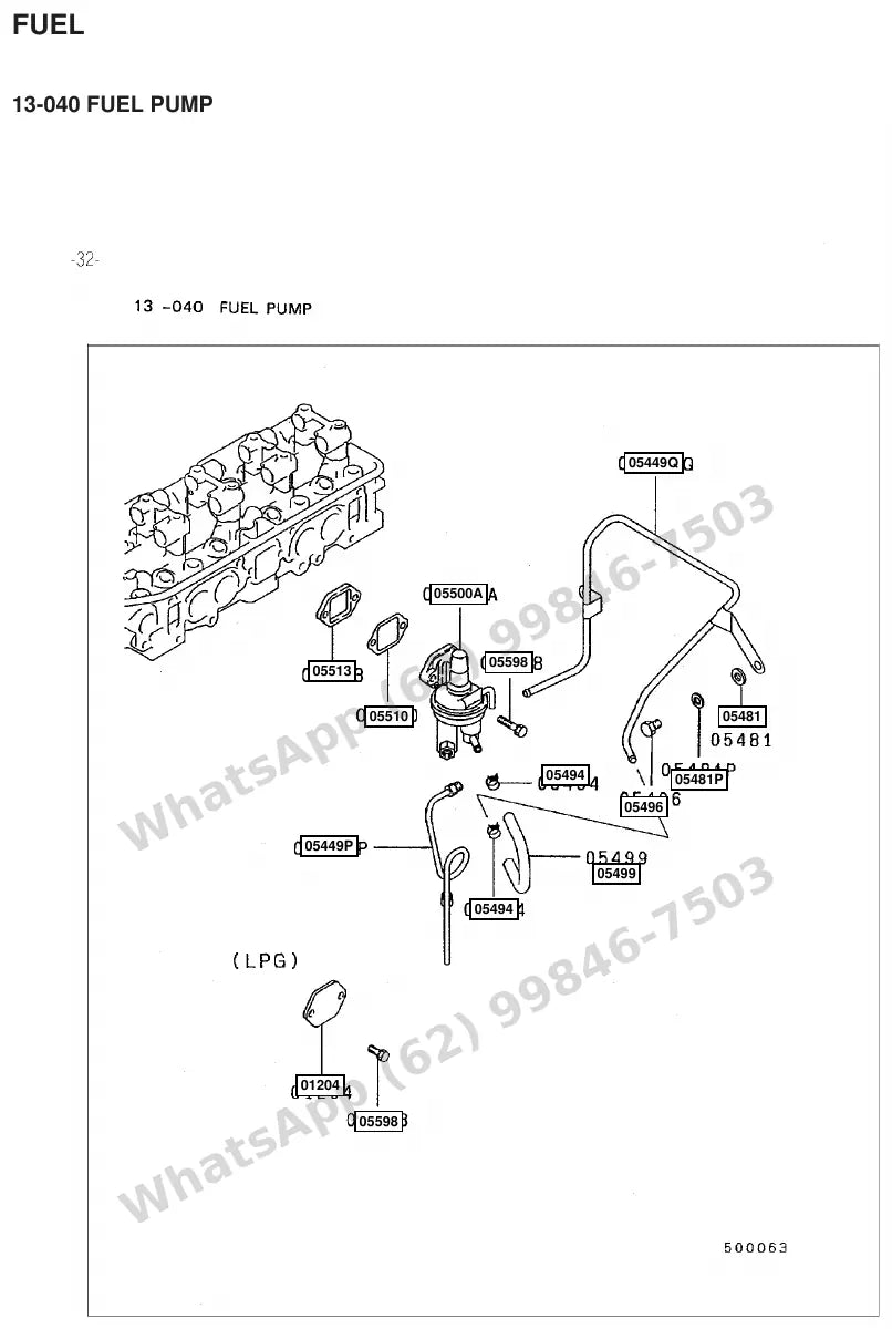 Vista explodida de peças do Catálogo Caterpillar GP30K MC – exemplo 2