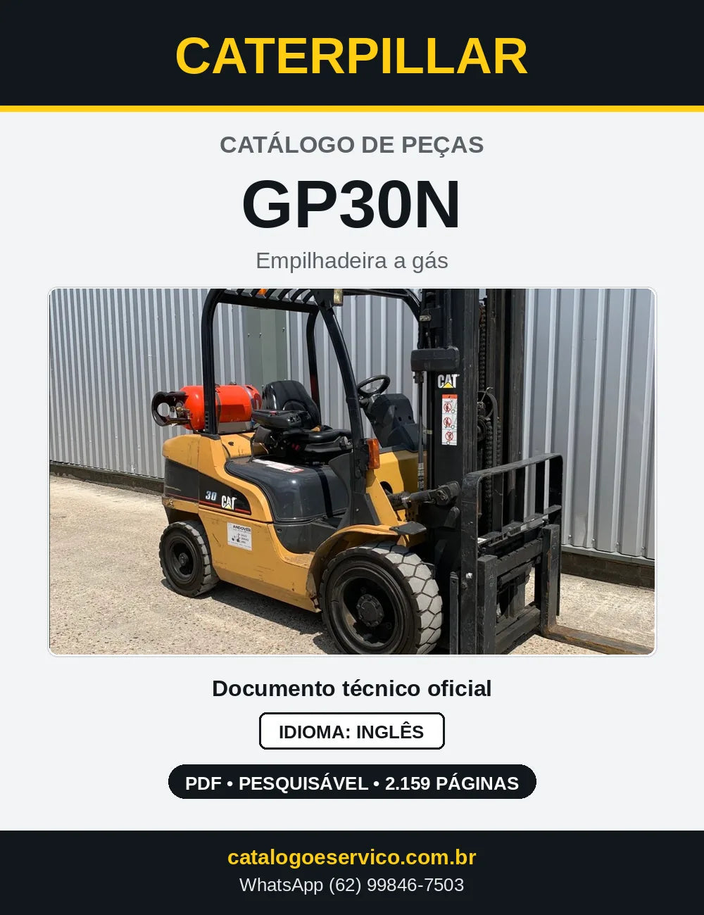 Capa do Catálogo de Peças Caterpillar GP30N em PDF