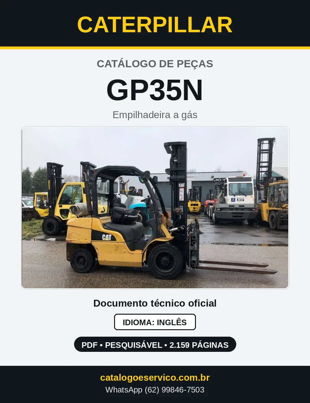 Capa do Catálogo de Peças Caterpillar GP35N em PDF