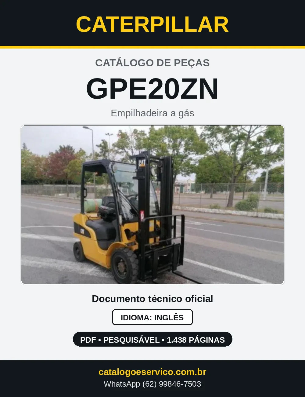 Capa do Catálogo de Peças Caterpillar GPE20ZN em PDF