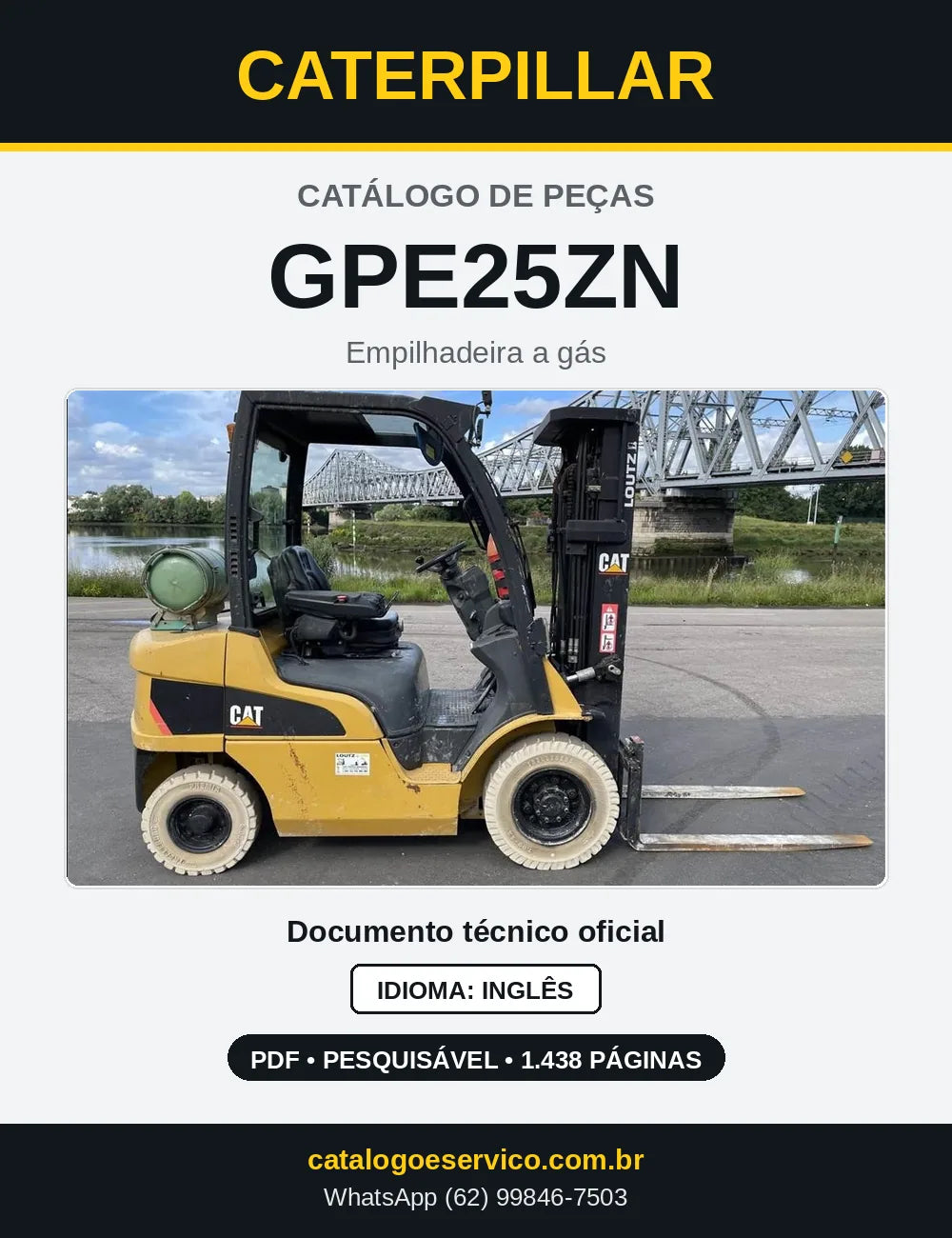 Capa do Catálogo de Peças Caterpillar GPE25ZN em PDF