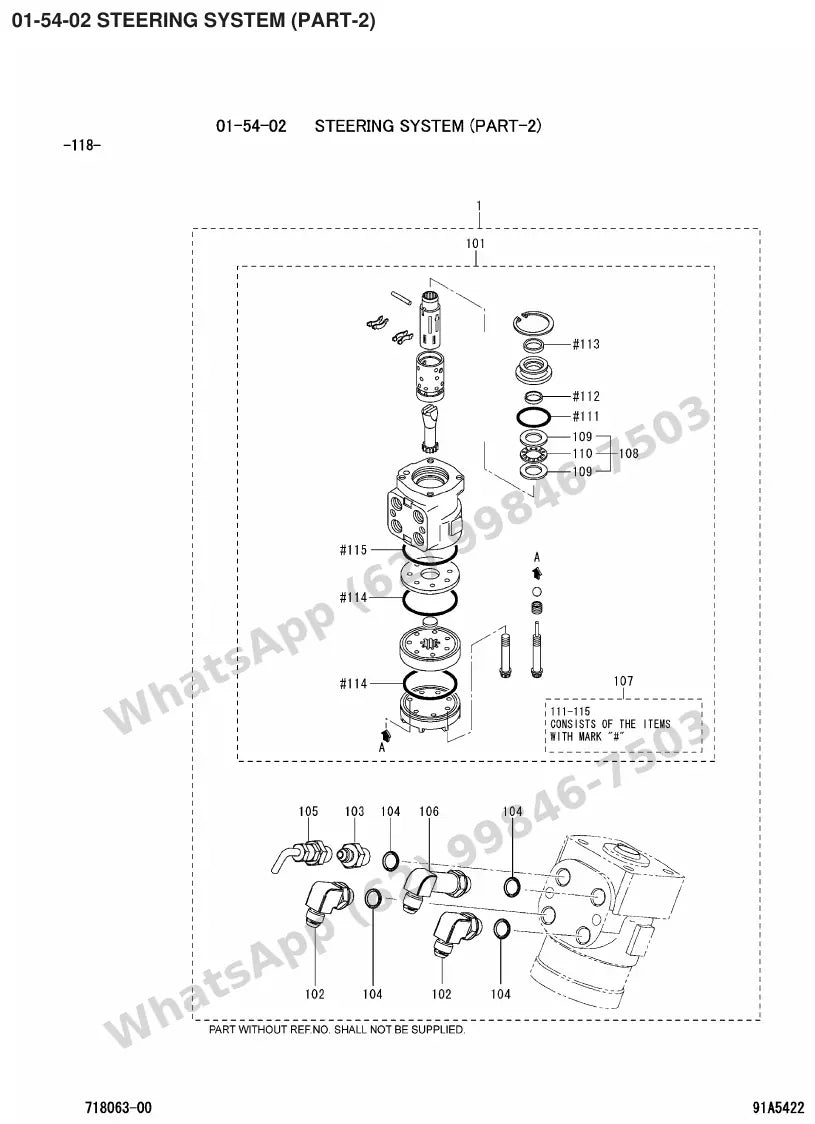Vista explodida de peças do Catálogo Caterpillar GPE30N – exemplo 4