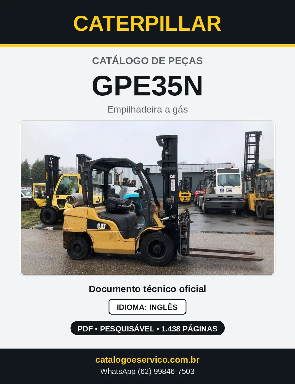 Capa do Catálogo de Peças Caterpillar GPE35N em PDF