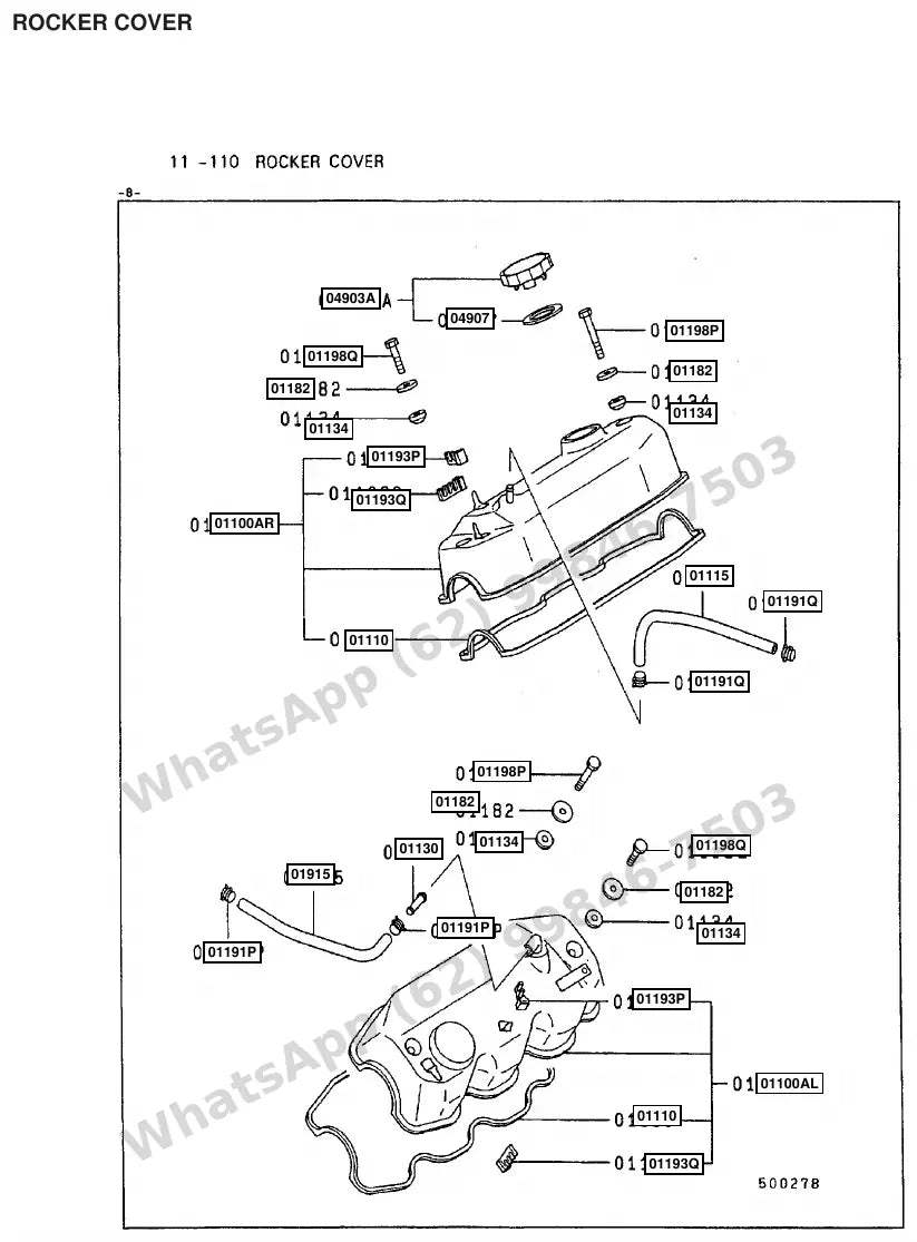 Vista explodida de peças do Catálogo Caterpillar GPL40 – exemplo 2