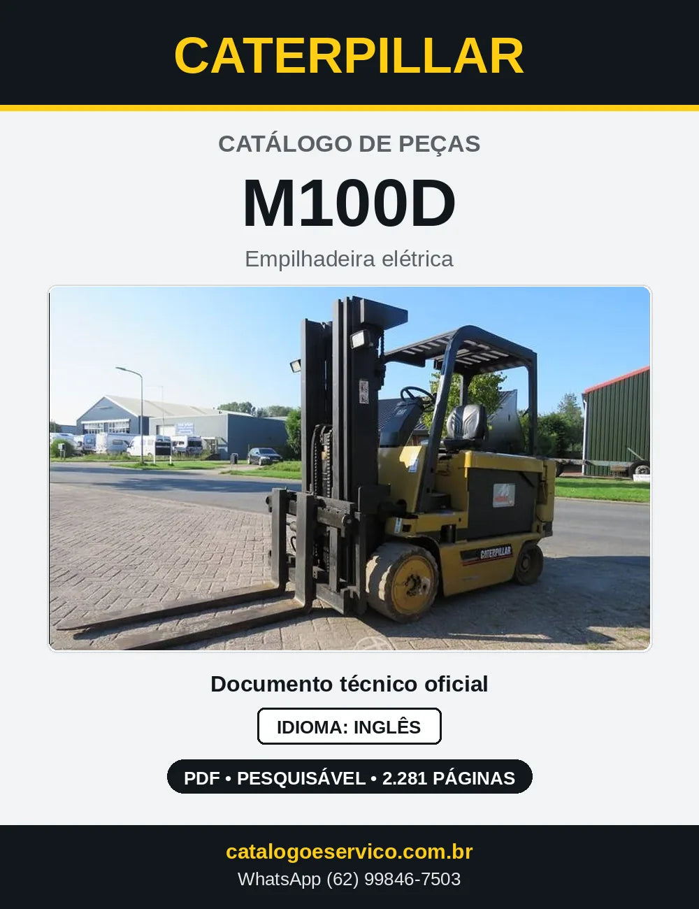 Capa do Catálogo de Peças Caterpillar M100D em PDF