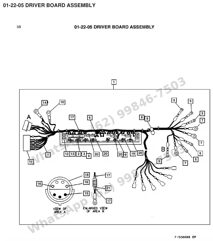 Vista explodida de peças do Catálogo Caterpillar M120D – exemplo 4