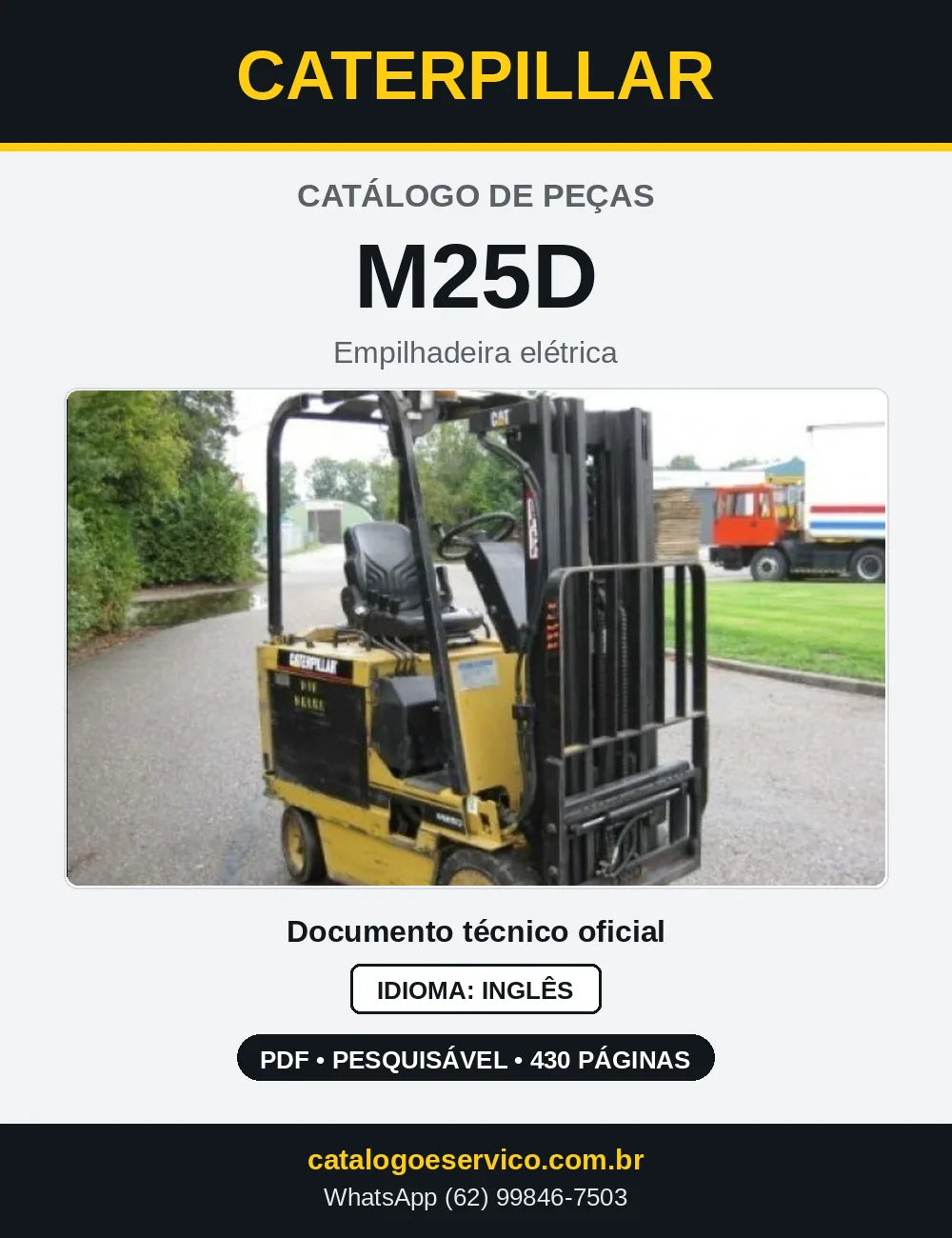 Capa do Catálogo de Peças Caterpillar M25D em PDF
