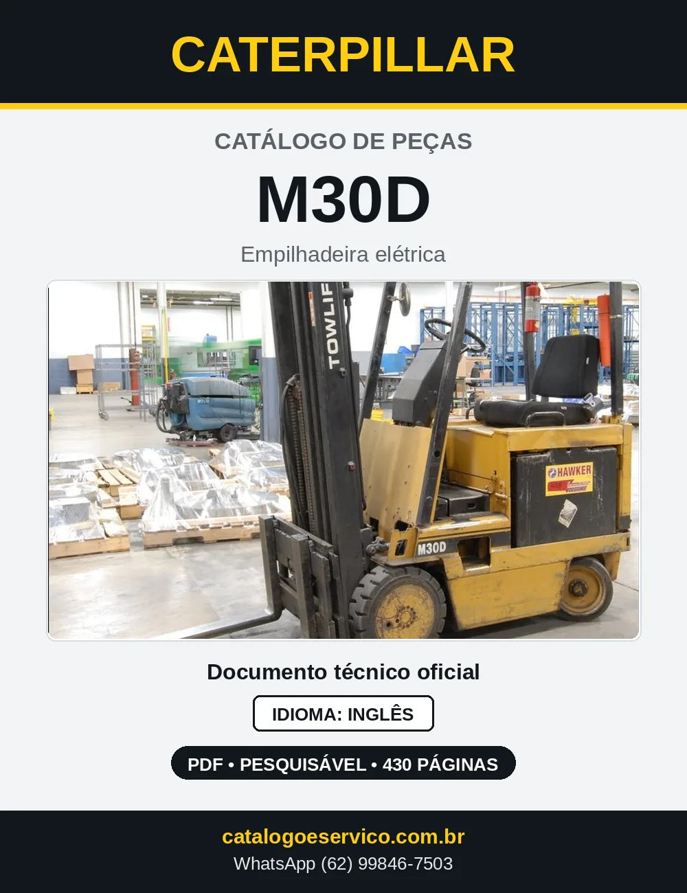 Capa do Catálogo de Peças Caterpillar M30D em PDF