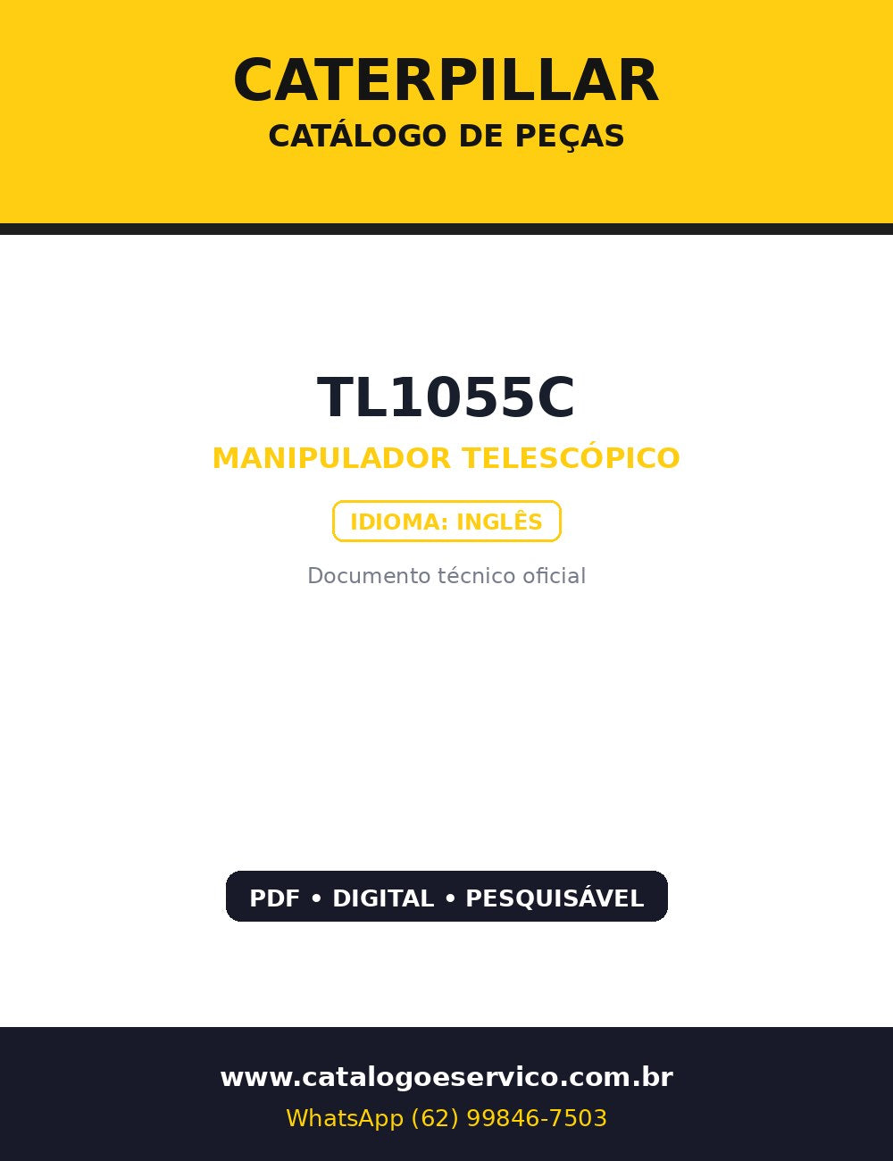 Catálogo de Peças Caterpillar TL1055C — Peças do manipulador telescópico Cat TL1055C (motor C4.4)