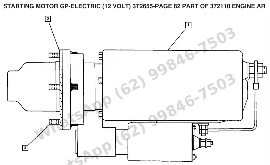 Vista explodida de peças do Catálogo Caterpillar V265C – exemplo 2