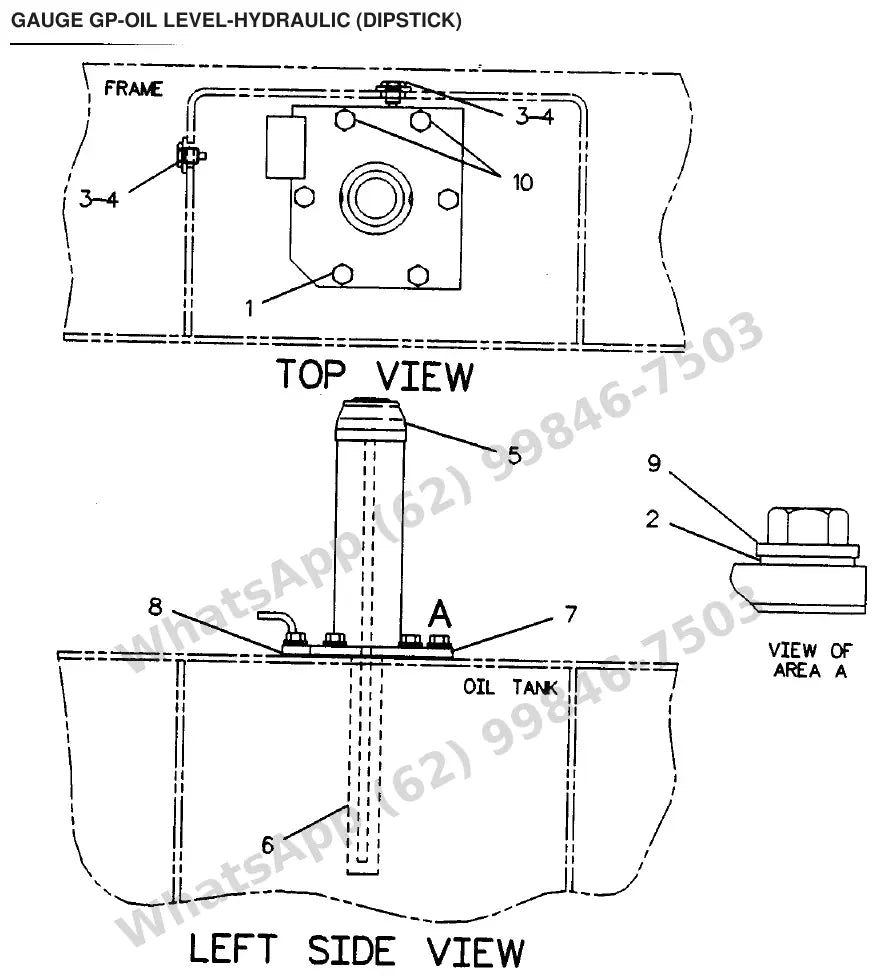 Vista explodida de peças do Catálogo Caterpillar V40E – exemplo 2