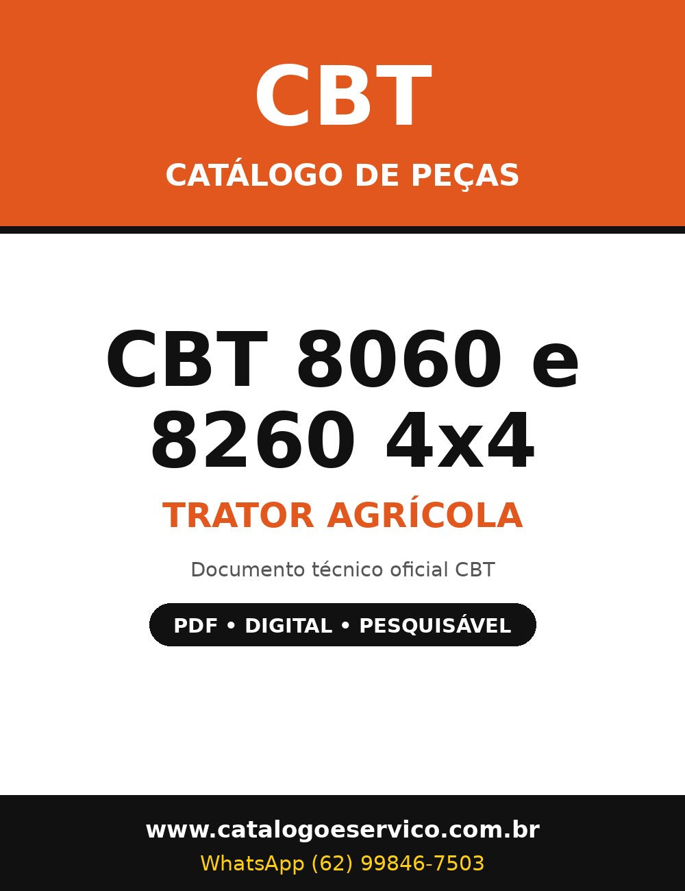 Catálogo de Peças CBT 8060 e 8260 4x4 - Trator