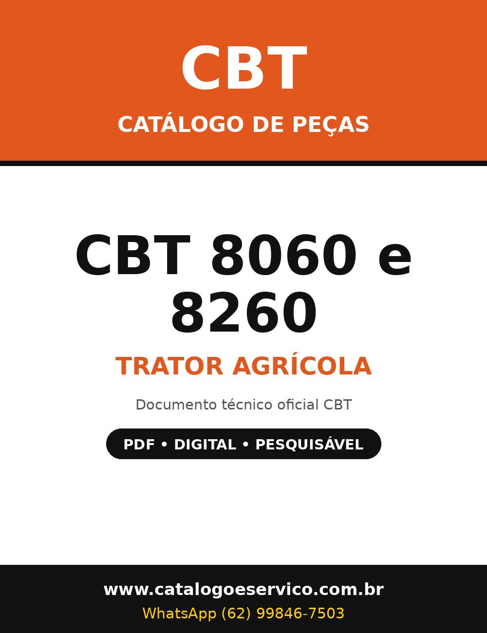 Catálogo de Peças CBT 8060 e 8260 - Trator