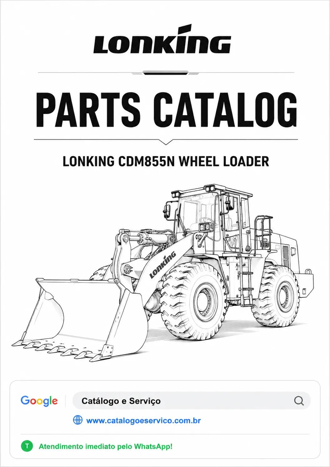 Catálogo de Peças CDM855N Lonking Pá Carregadeira