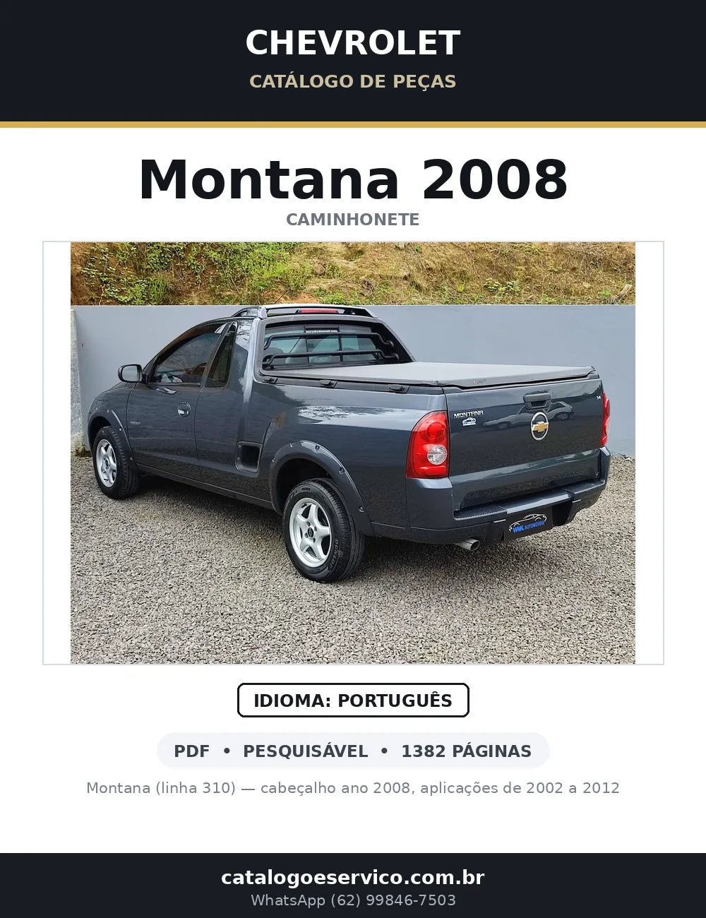 Catálogo de Peças Chevrolet Montana 2008 (peças 2002-2012) — capa