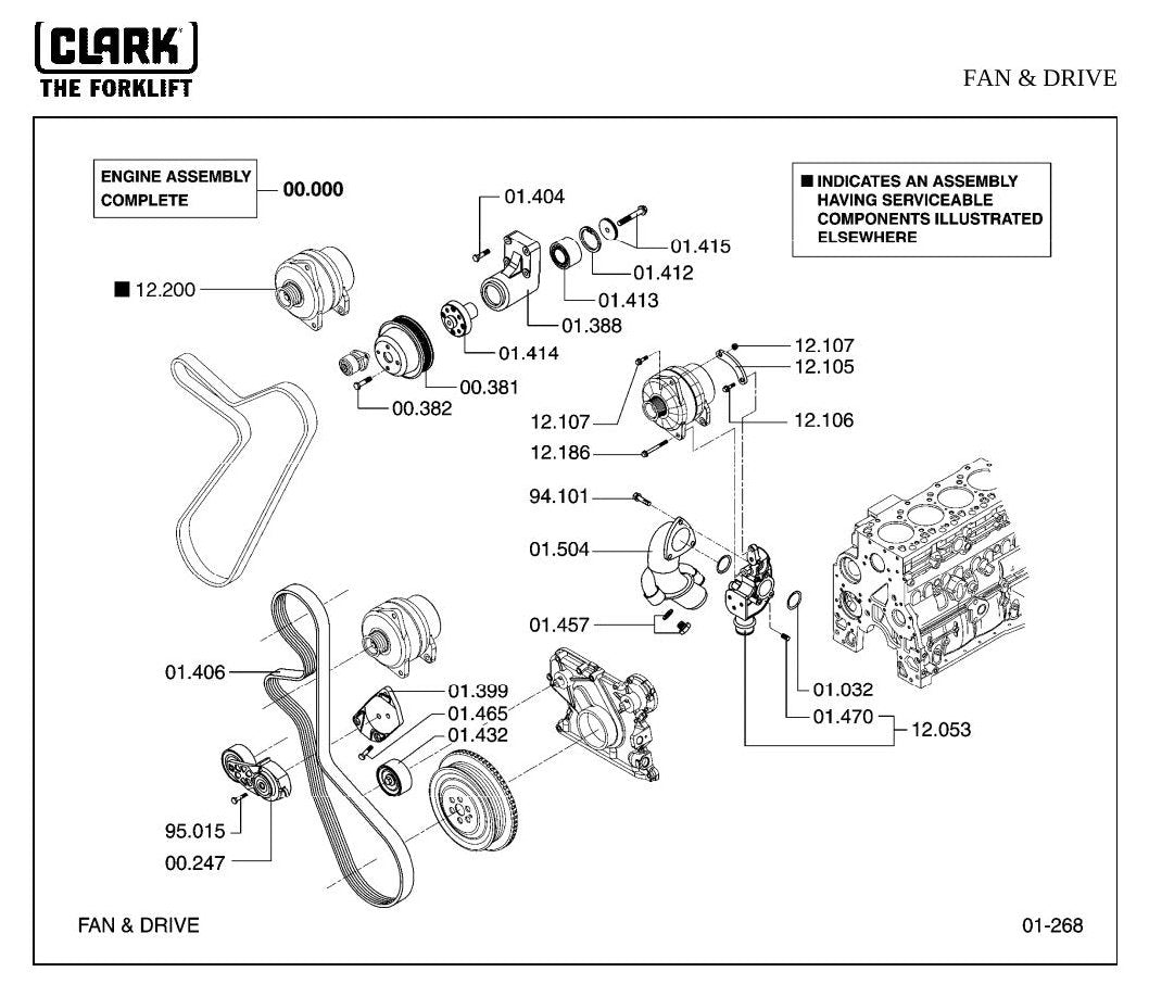 Catálogo de Peças Empilhadeira Clark C 50 D/C 60 D/C 70 D/C 80 D (Tier 2 Lot 9851) - página interna