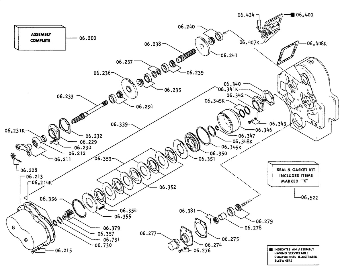 Catálogo de Peças Clark C500-Y150/160/180 — vista explodida 1