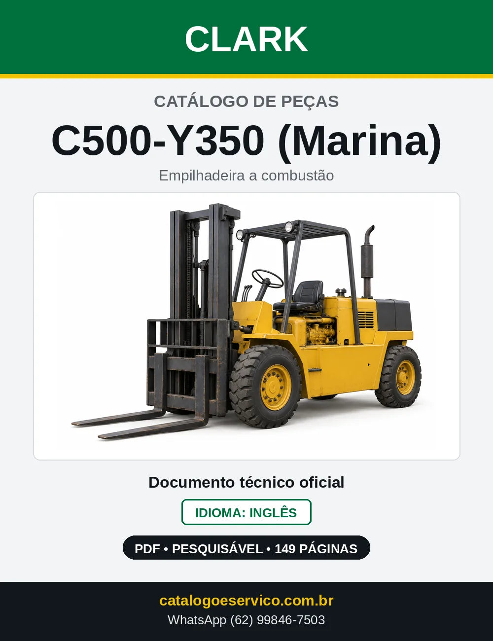 Catálogo de Peças Empilhadeira Clark C500-Y350 (Marina) (Y0350M) — capa
