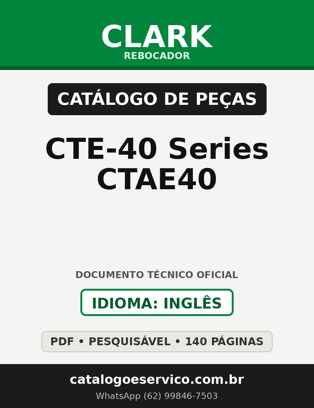 Catálogo de Peças Rebocador Clark CTE-40 Series (Model 2342469)/CTAE40