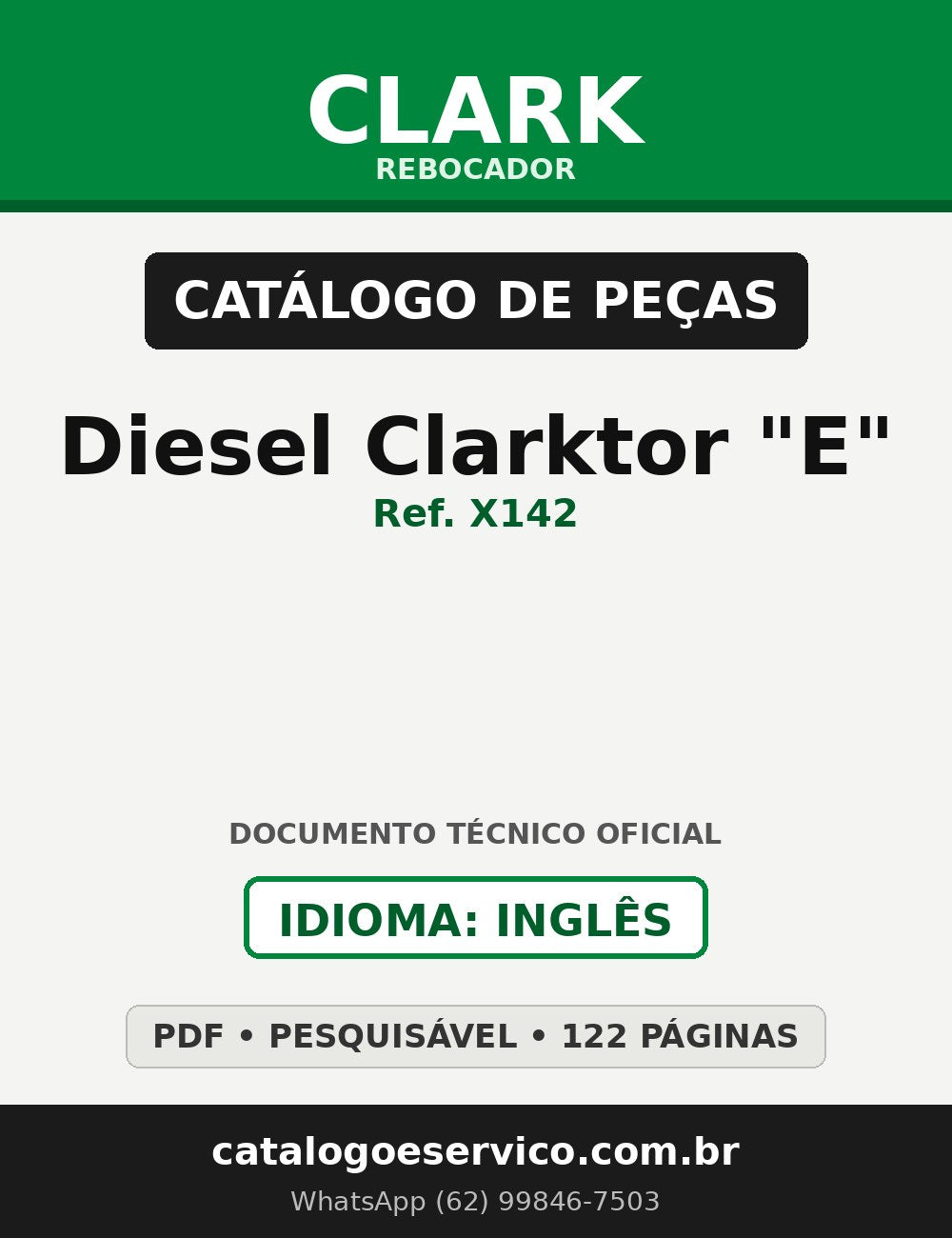 Catálogo de Peças Rebocador Clark Diesel Clarktor "E" (Ref. X142)