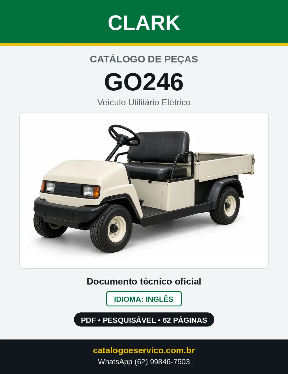 Catálogo de Peças Veículo Utilitário Elétrico Clark GO246 (GO0246) — capa
