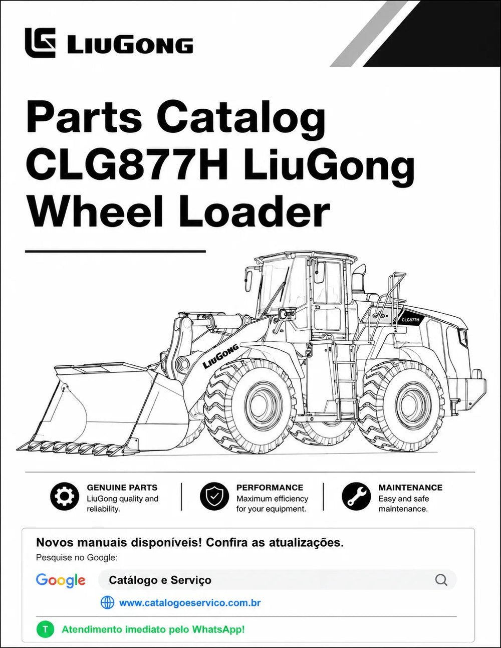 Catálogo de Peças CLG877H LiuGong Pá Carregadeira