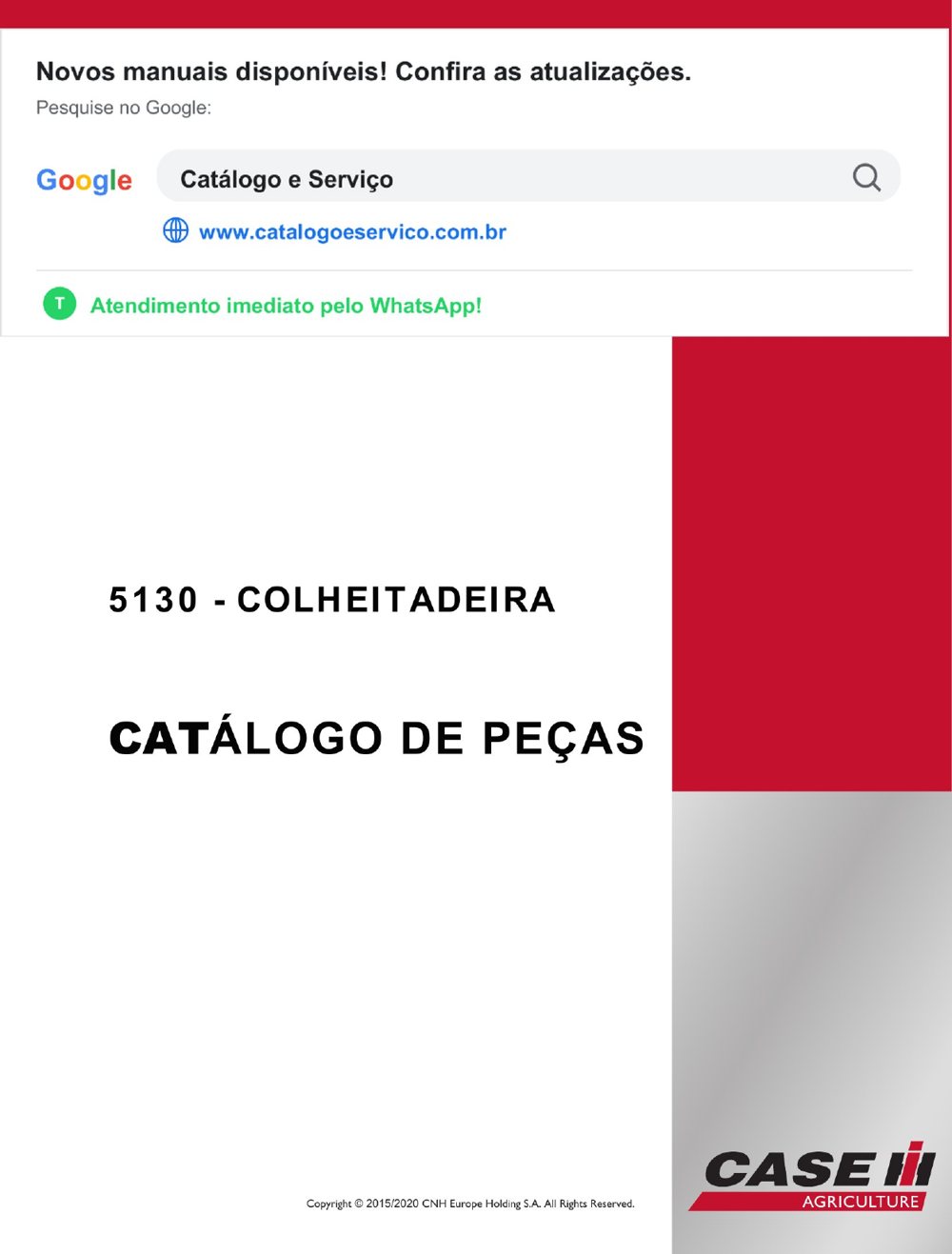 Catálogo de Peças Colheitadeira Case IH 5130