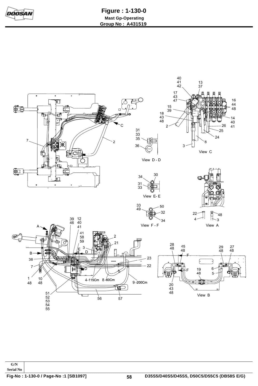 Catálogo de Peças Empilhadeira Doosan — D35S-55C-5 / D40SC-55SC-5 — imagem 2