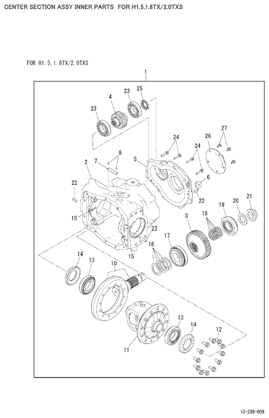 Detalhe de componentes ilustrados no Catálogo de Peças Hyster H1.5-3.5TX (C475/C466)