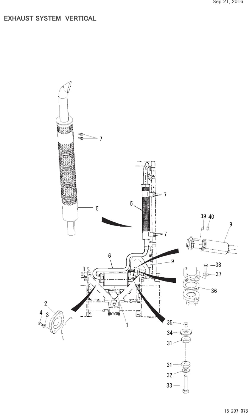 Vista explodida de conjunto do Catálogo de Peças Hyster H1.5-3.5XT (D475/D466)