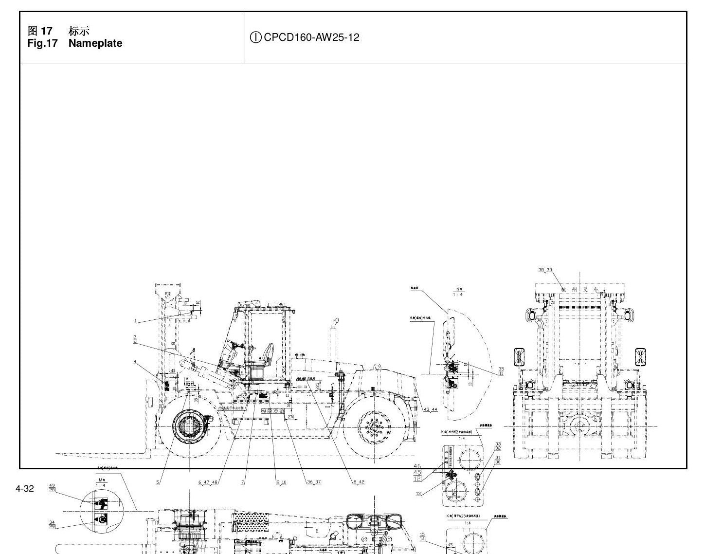 Catálogo de Peças Empilhadeira Hangcha — Série R 14-18t (CPCD140-180) — imagem 3