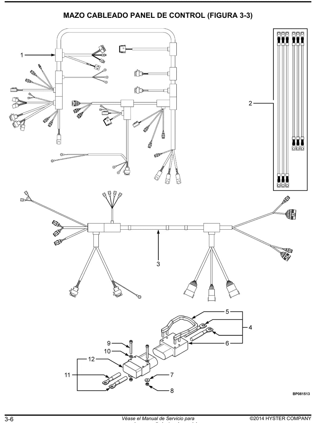 Detalhe de componentes ilustrados no Catálogo de Peças Hyster R1.4 a R2.5 (D435)