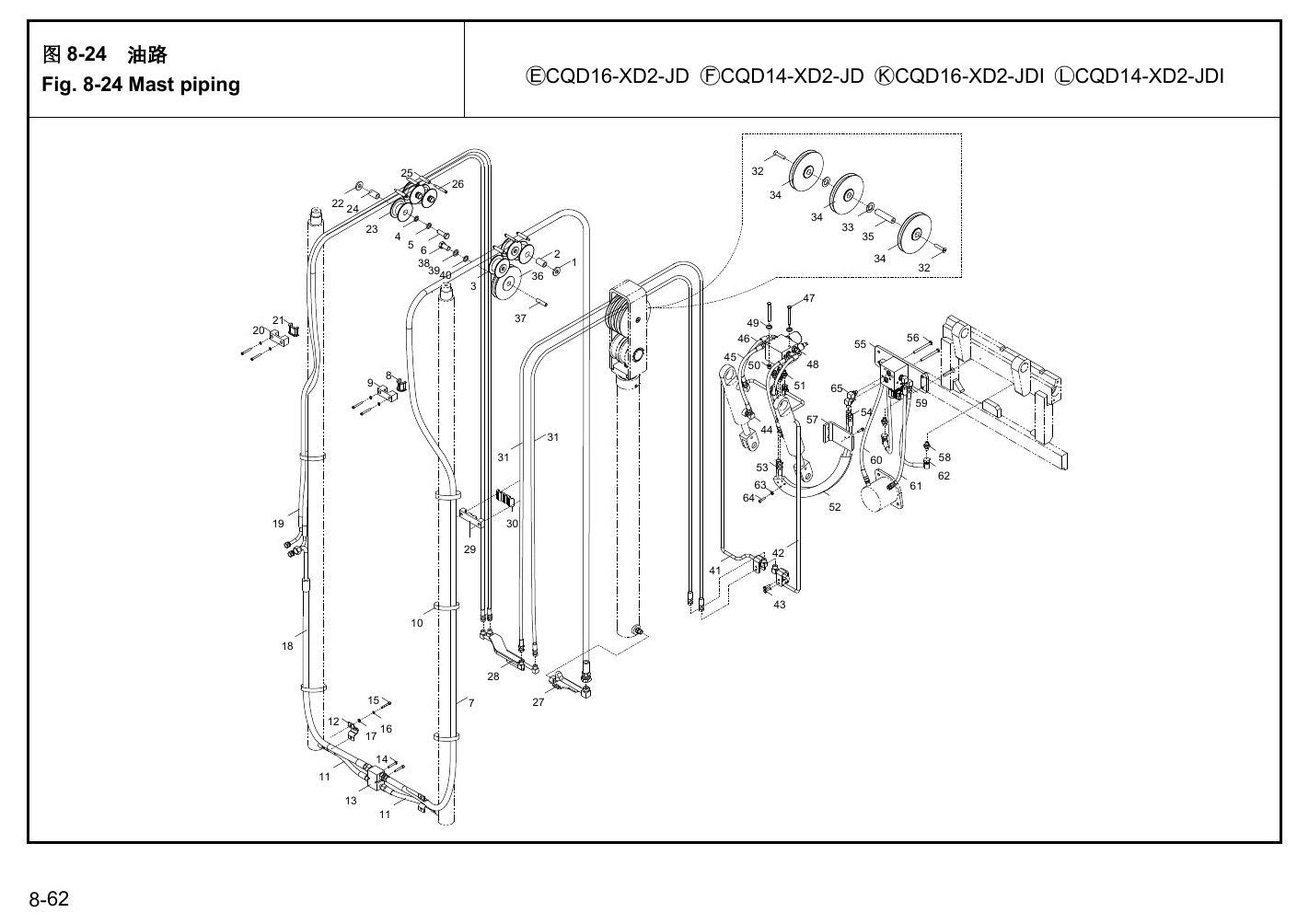 Catálogo de Peças Empilhadeira Retrátil Hangcha — CQD14-20-XD2-JI (Reach Truck) — imagem 4