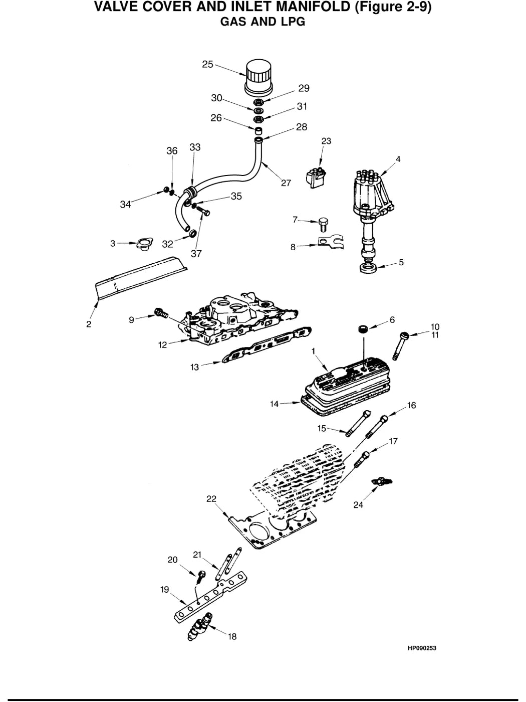 Vista explodida de conjunto do Catálogo de Peças Hyster S70XM a S120XMS (E004)