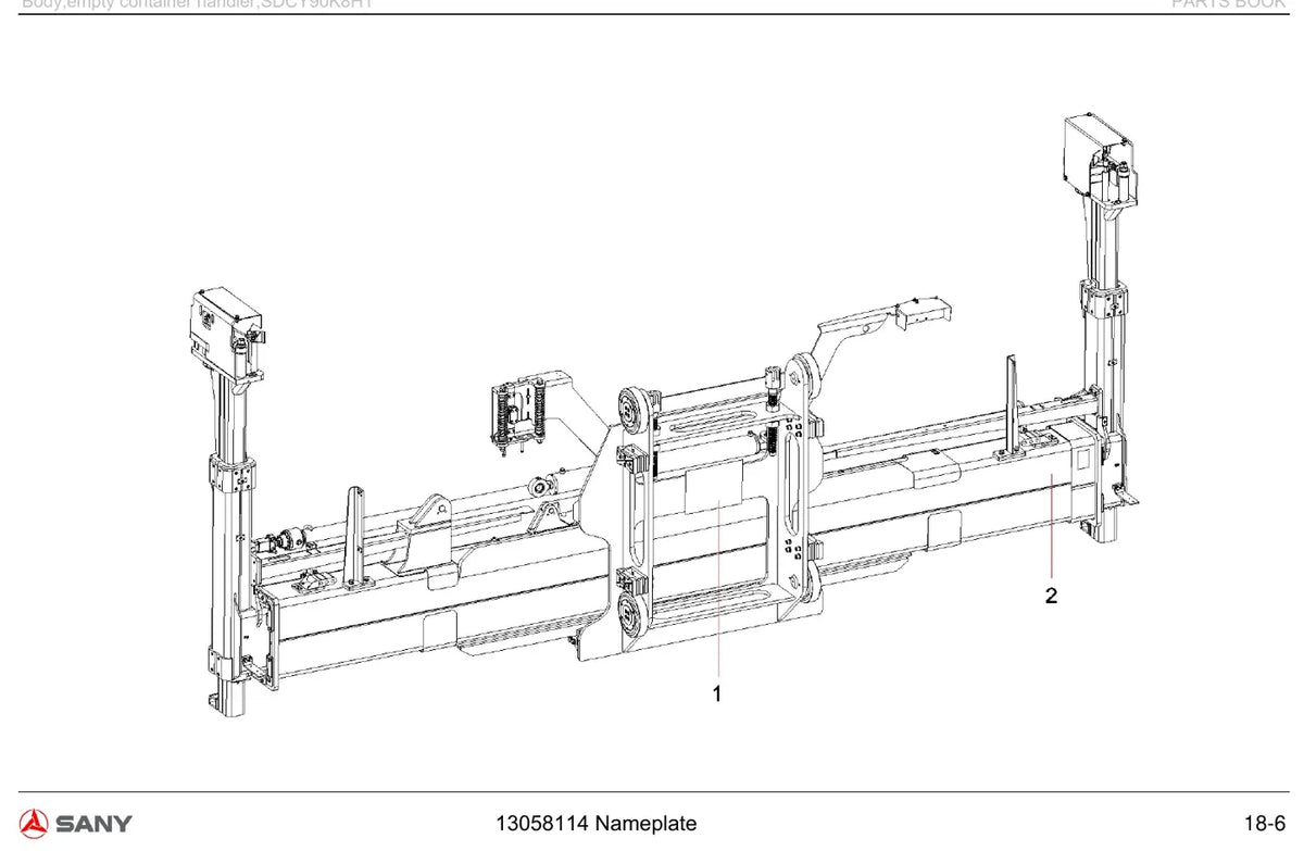 Catálogo de Peças SANY SDCY90K8H1 — vista interna 1