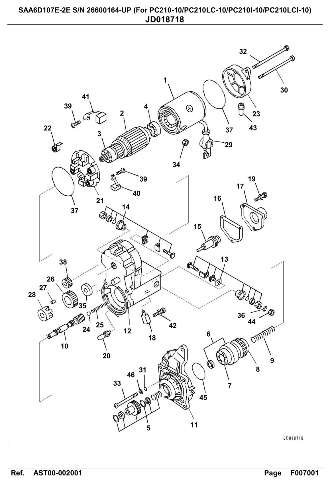 Catalogo De Pecas Escavadeiras Komatsu - Pc210-10 - vista explodida 1
