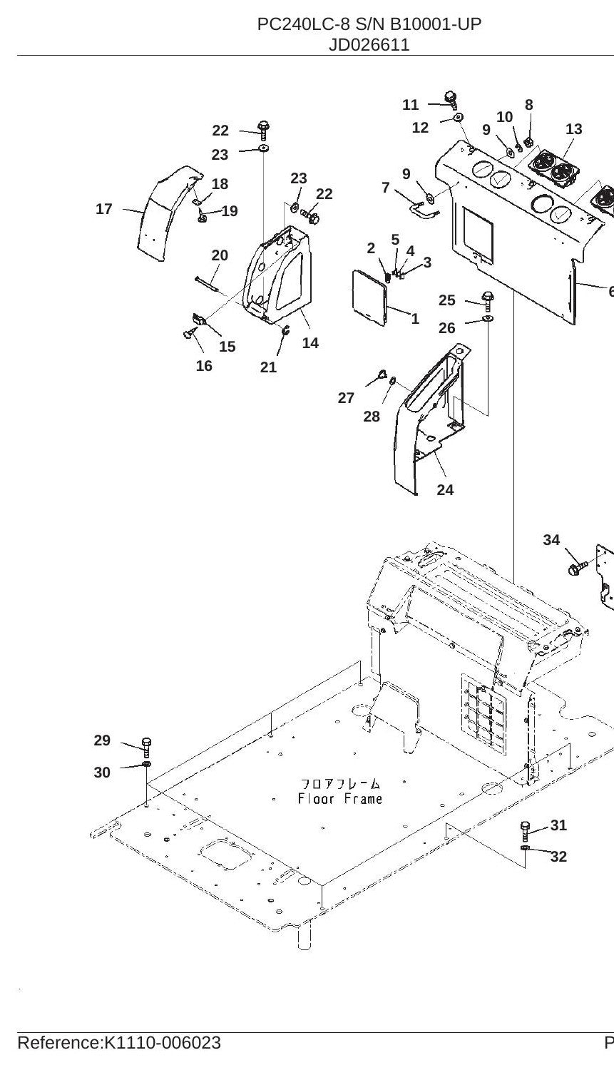 Catalogo De Pecas Escavadeiras Komatsu - Pc240lc\pc240nlc-8 - vista explodida 4