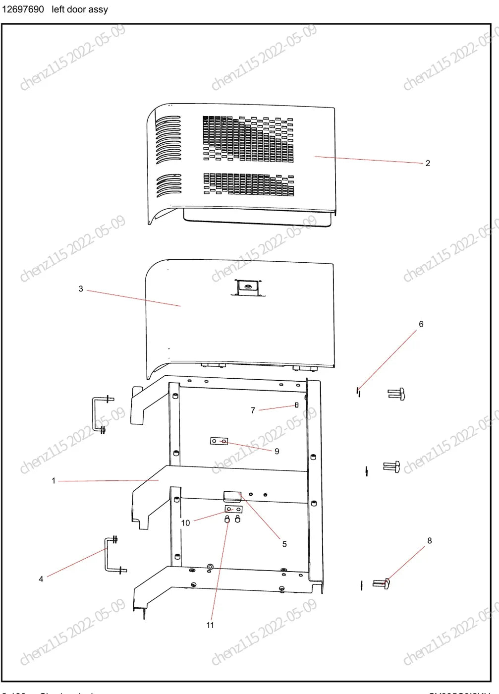 Catálogo de Peças SANY SY335C9I2KH — vista interna 1