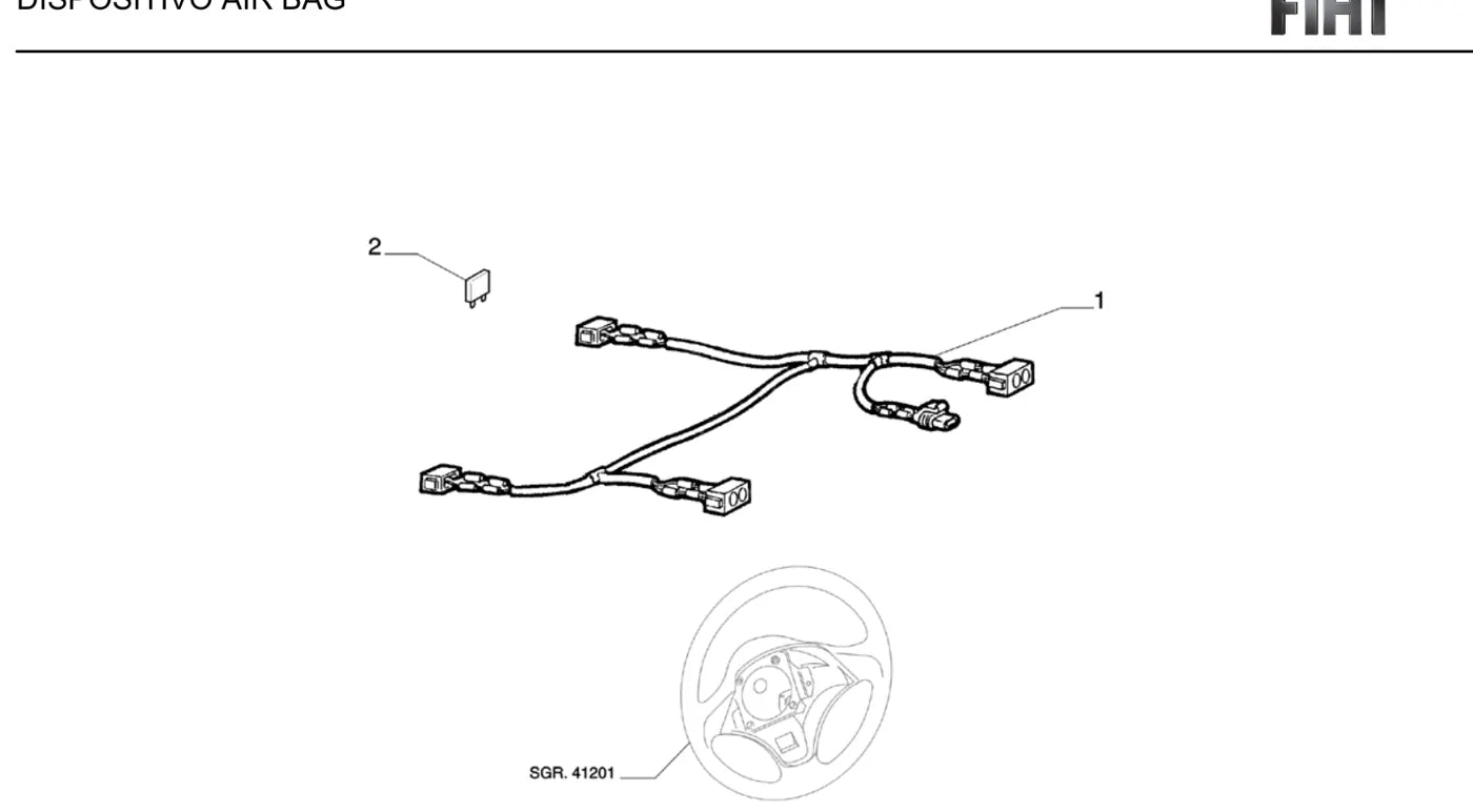 Detalhe de componentes ilustrados no Catálogo de Peças Fiat Palio Weekend 1.5 MPI 8V (1997-1999)