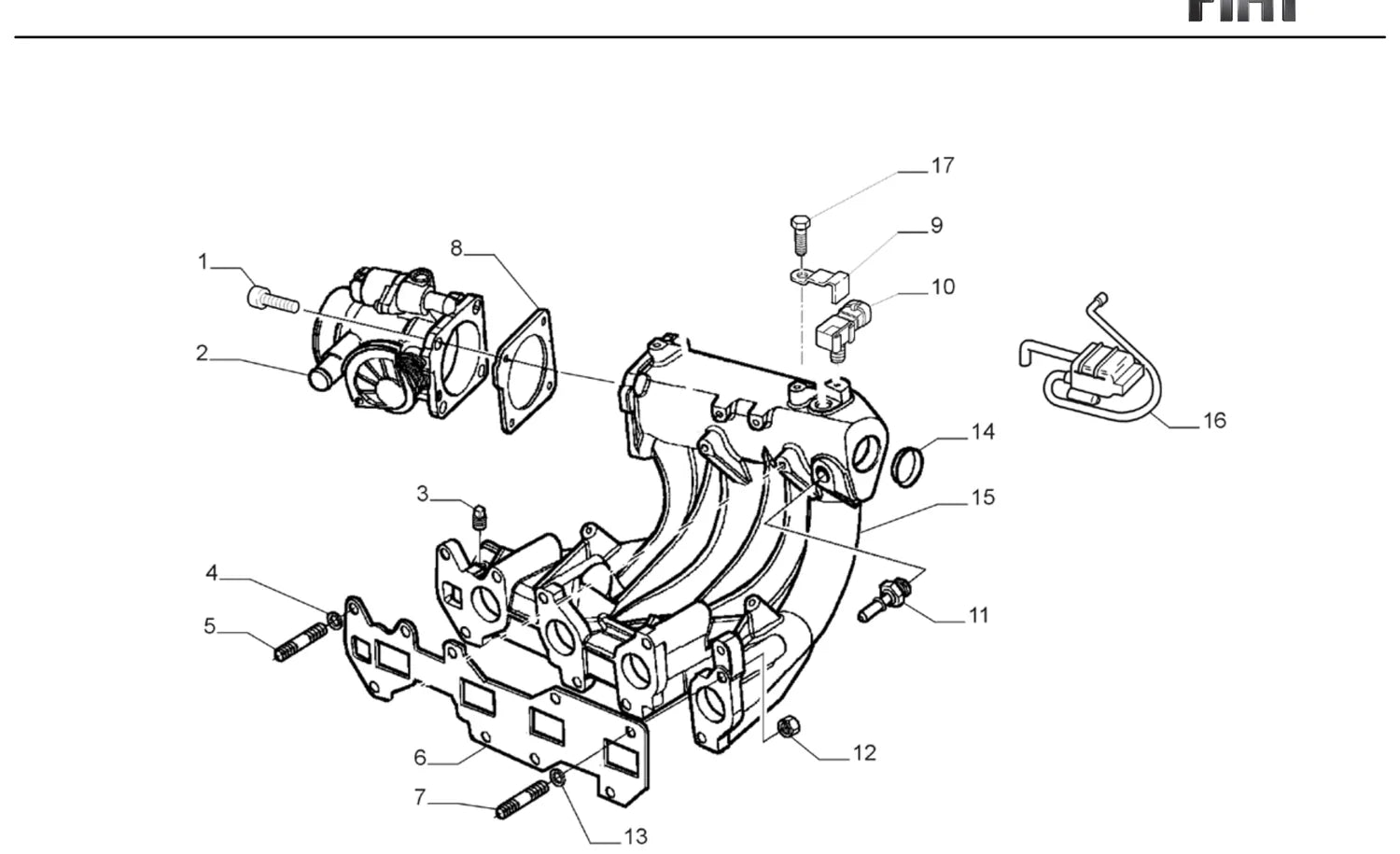 Catálogo de Peças Fiat Stilo 1.8 8V (2003-2006) — vista explodida 1 (pág. 41 do PDF)