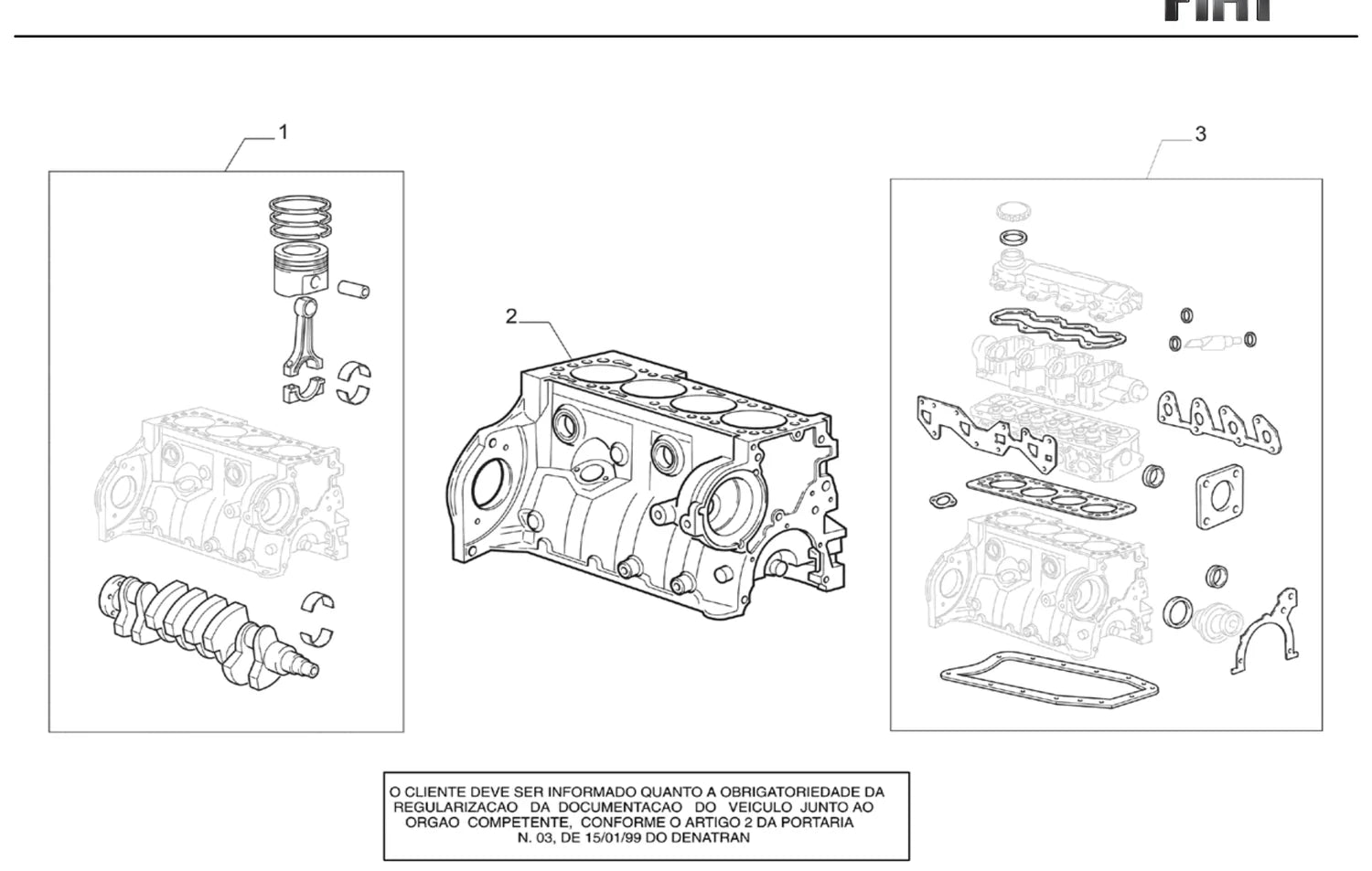 Catálogo de Peças Fiat Stilo Schumacher 1.8 16V (2005-2007) — vista explodida 1 (pág. 1 do PDF)