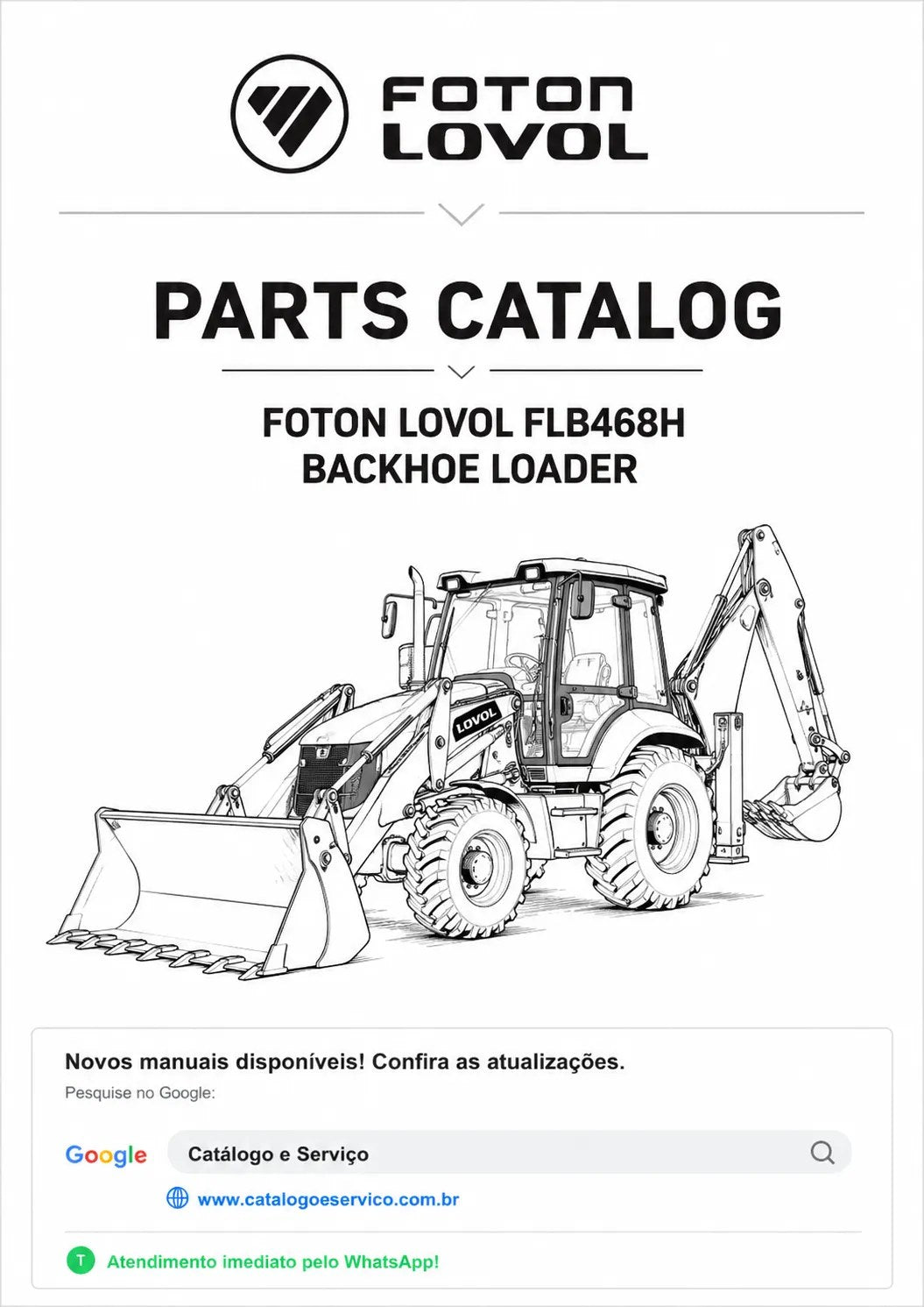 Catálogo de Peças FLB468H Foton Lovol Retroescavadeira
