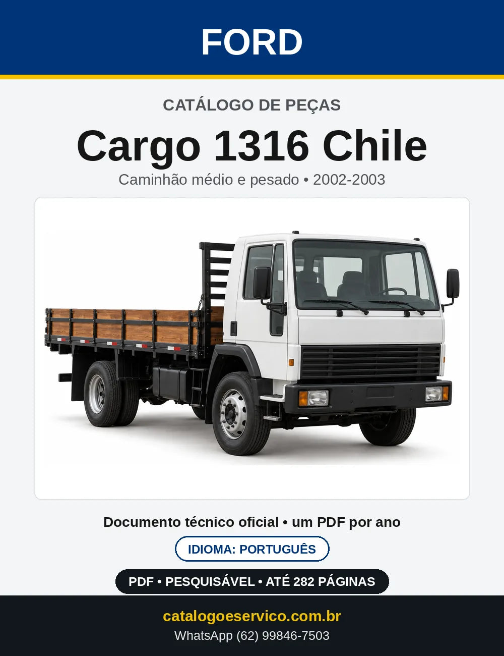 Catálogo de Peças Ford Cargo 1316 Chile 2002-2003 — capa