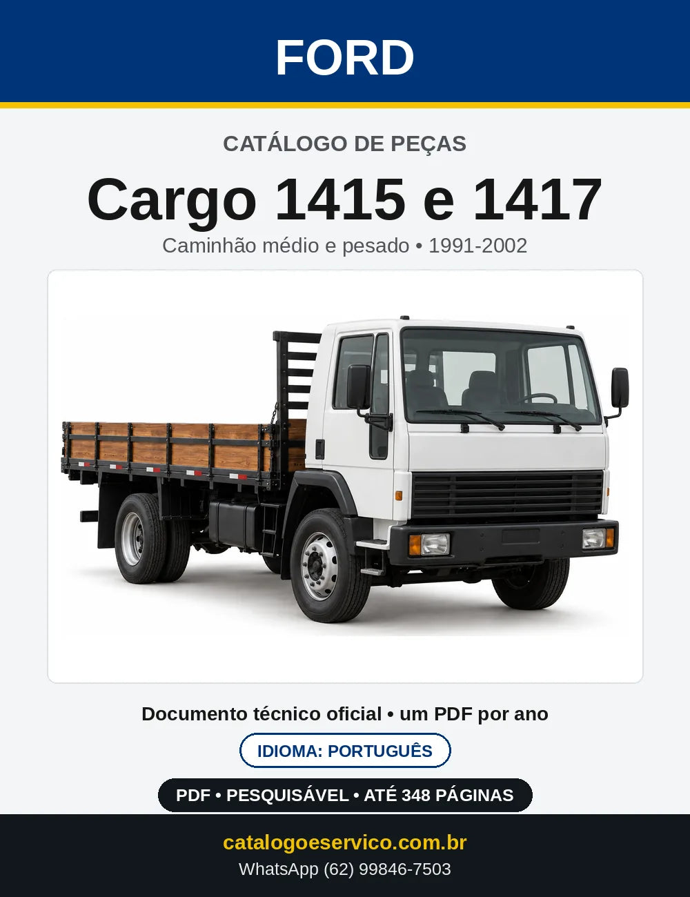 Catálogo de Peças Ford Cargo 1415 e 1417 1991-2002 — capa