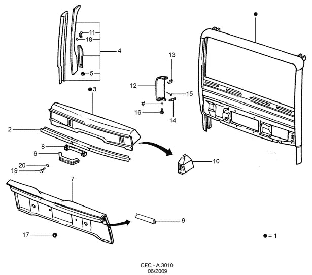 Catálogo de Peças Ford Cargo 1516 Chile — vista explodida 1