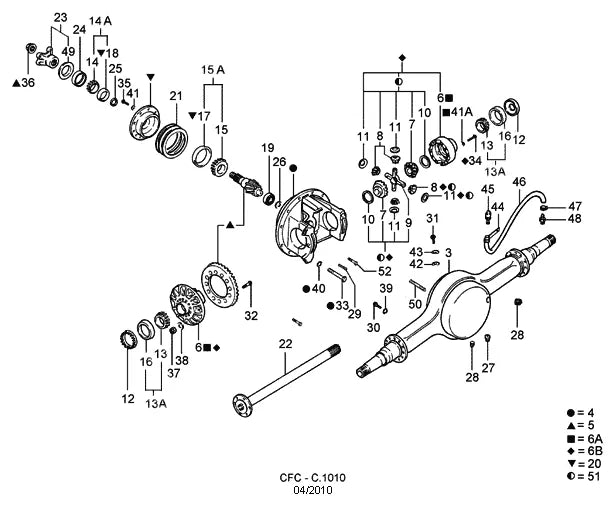 Catálogo de Peças Ford Cargo 1516 Chile — vista explodida 3