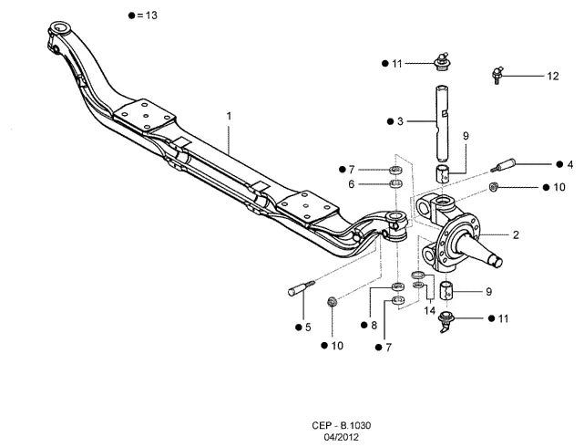 Catálogo de Peças Ford Cargo 1517E 4x2 — vista explodida 4