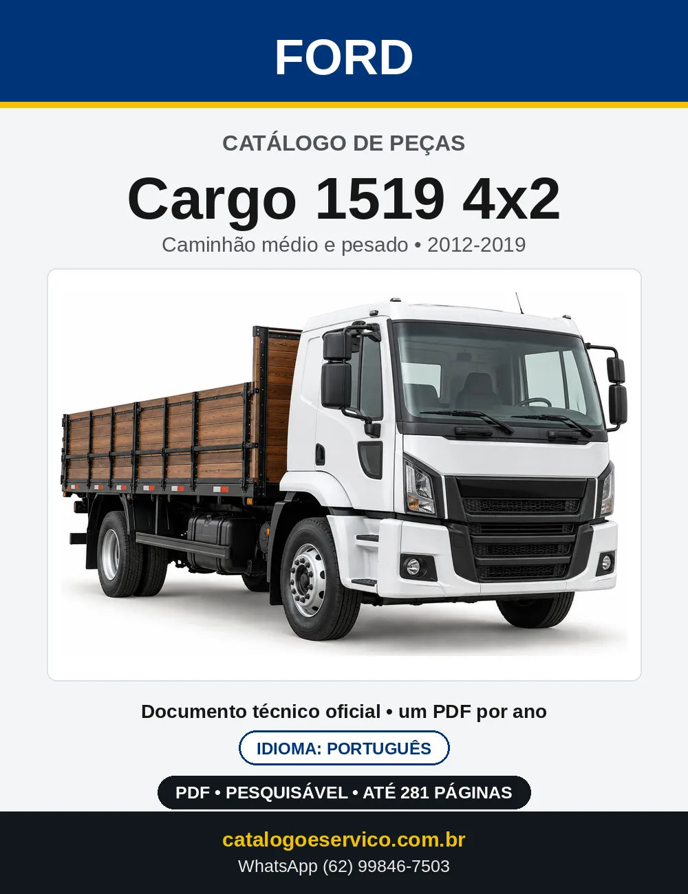 Catálogo de Peças Ford Cargo 1519 4x2 2012-2019 — capa